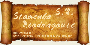 Stamenko Miodragović vizit kartica